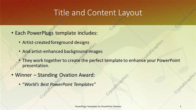 Title and Content presentation slide layout