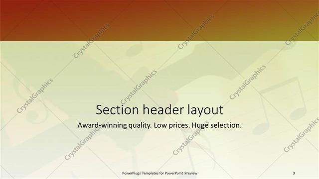 Section Header presentation slide layout