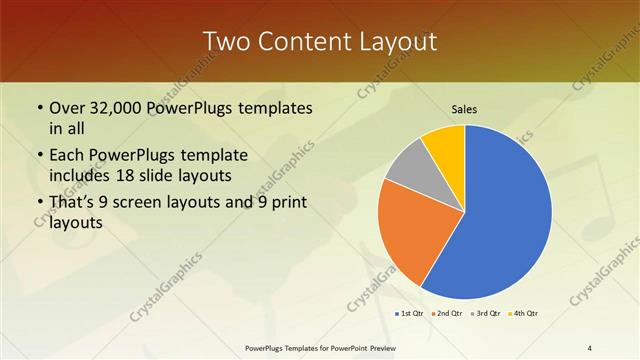 Two Content presentation slide layout