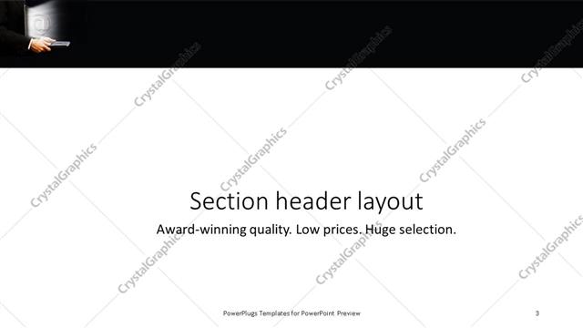 Section Header presentation slide layout