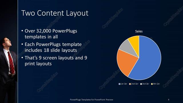 Two Content presentation slide layout