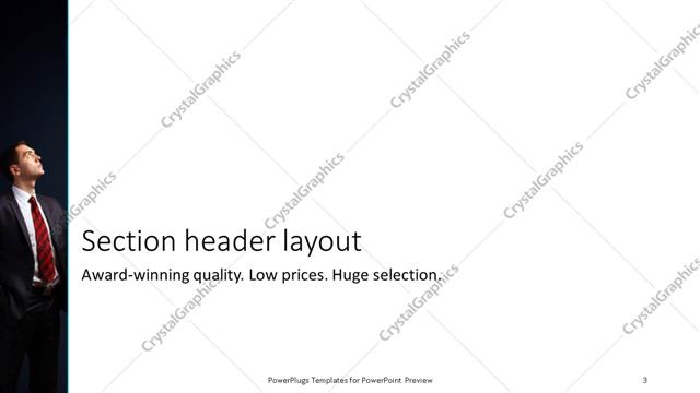 Section Header presentation slide layout