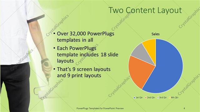 Two Content presentation slide layout