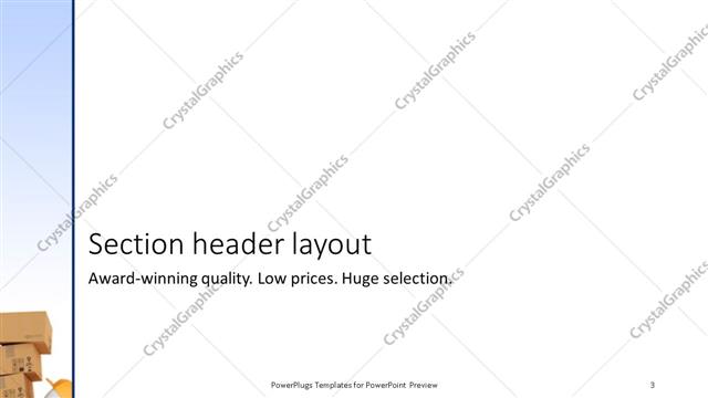 Section Header presentation slide layout