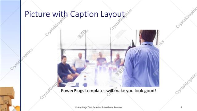 Picture with Caption presentation slide layout