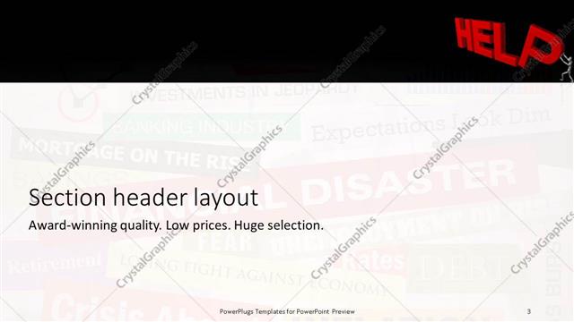 Section Header presentation slide layout