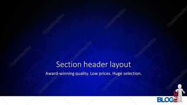 Section Header presentation slide layout