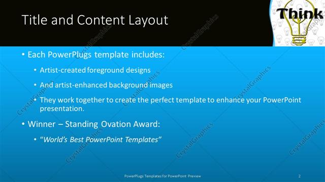 Title and Content presentation slide layout