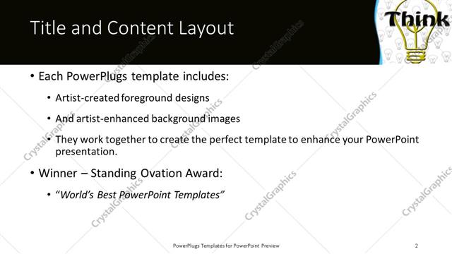 Title and Content presentation slide layout