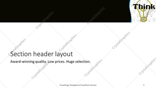 Section Header presentation slide layout
