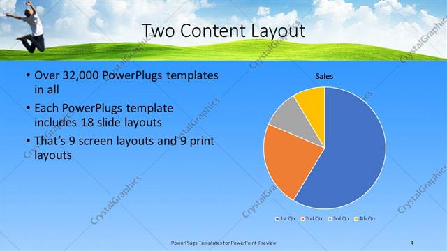 Two Content presentation slide layout