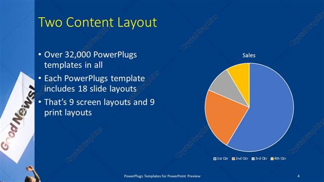Two Content presentation slide layout