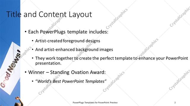 Title and Content presentation slide layout