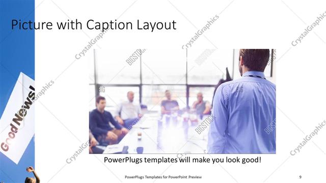 Picture with Caption presentation slide layout