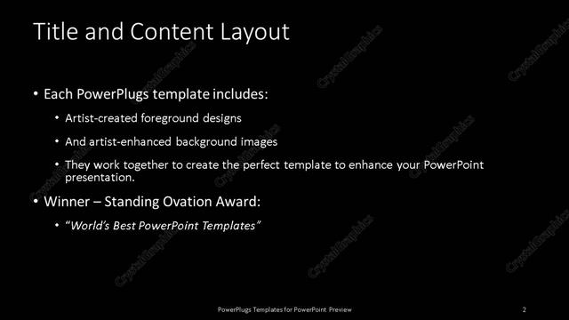 Title and Content presentation slide layout