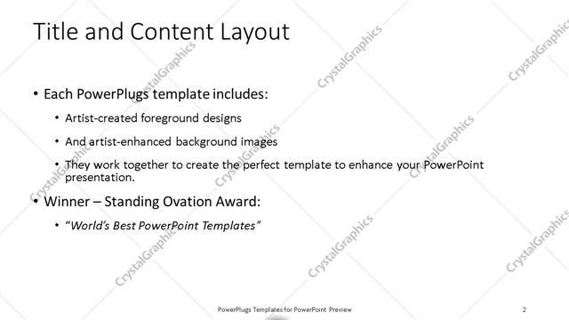 Title and Content presentation slide layout