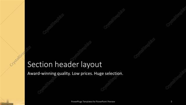Section Header presentation slide layout