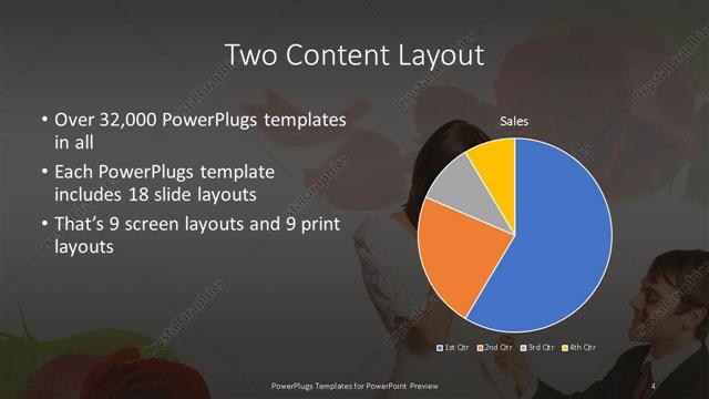 Two Content presentation slide layout