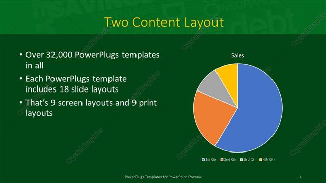 Two Content presentation slide layout