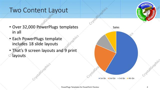 Two Content presentation slide layout