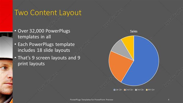 Two Content presentation slide layout