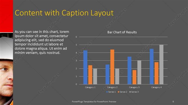 Content with Caption presentation slide layout