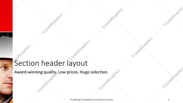 Section Header presentation slide layout