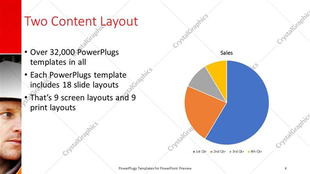 Two Content presentation slide layout