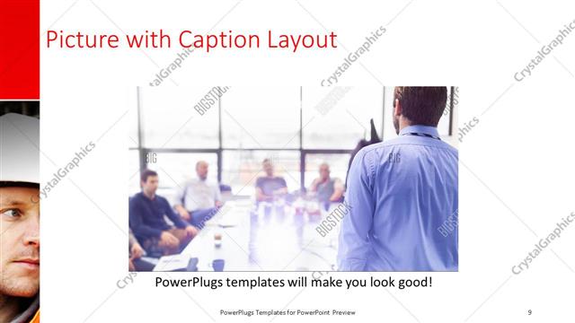 Picture with Caption presentation slide layout