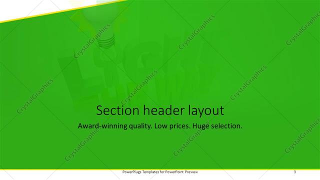 Section Header presentation slide layout