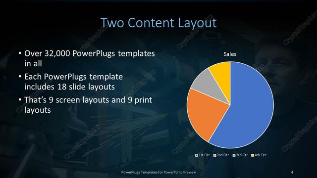 Two Content presentation slide layout