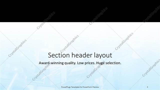 Section Header presentation slide layout
