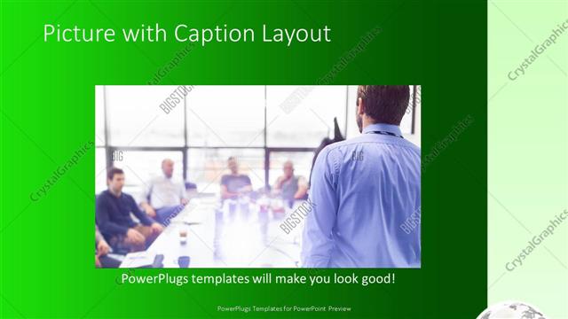 Picture with Caption presentation slide layout