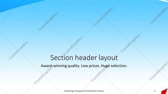 Section Header presentation slide layout