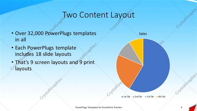 Two Content presentation slide layout