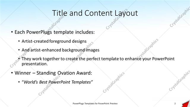 Title and Content presentation slide layout