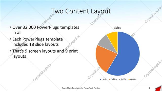 Two Content presentation slide layout