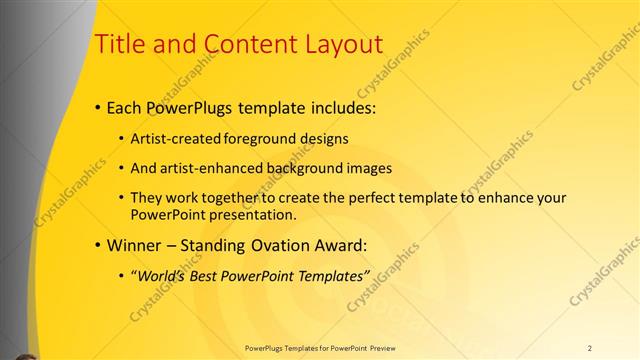 Title and Content presentation slide layout