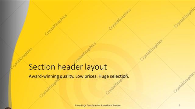 Section Header presentation slide layout