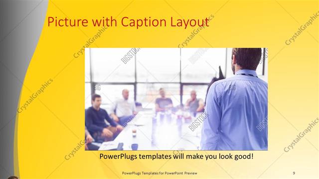 Picture with Caption presentation slide layout