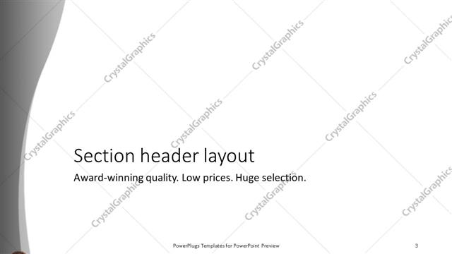 Section Header presentation slide layout