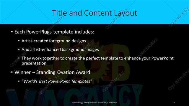 Title and Content presentation slide layout