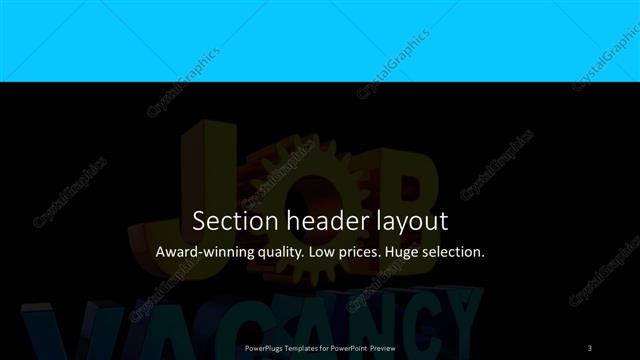 Section Header presentation slide layout