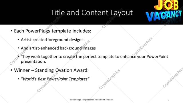 Title and Content presentation slide layout