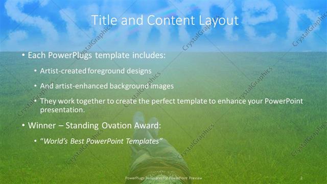Title and Content presentation slide layout