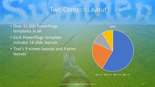 Two Content presentation slide layout
