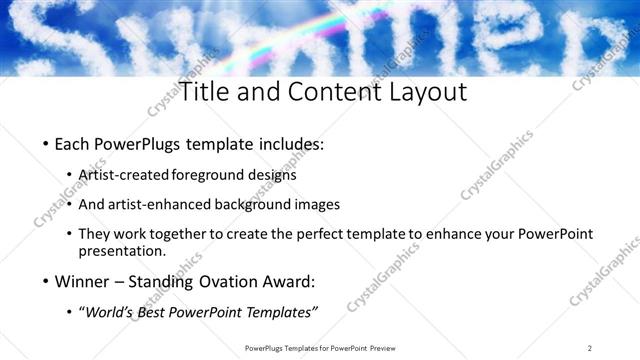 Title and Content presentation slide layout
