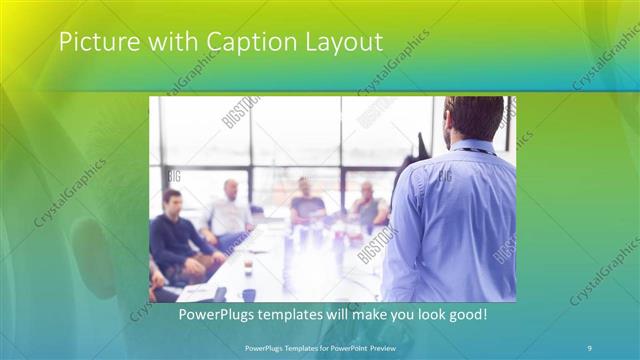 Picture with Caption presentation slide layout