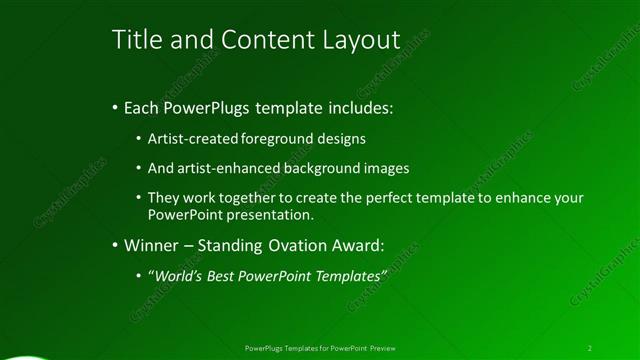 Title and Content presentation slide layout