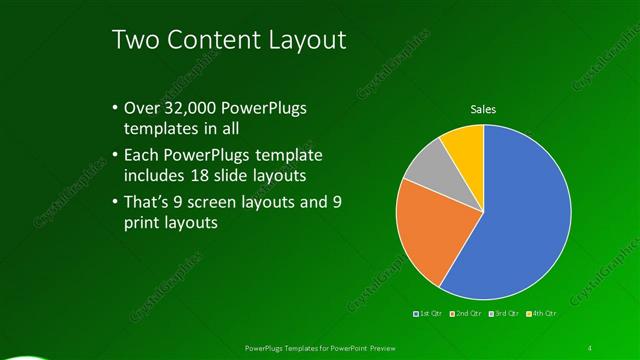 Two Content presentation slide layout